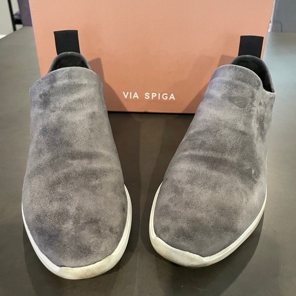 Via Spiga Grey Slip On Sneakers Size 8.5 - Picture 1 of 6